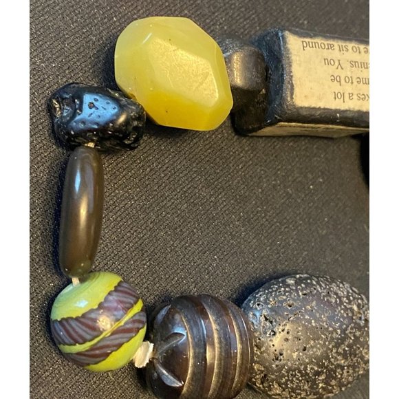 Chunky Gem Boho style bracelet 7" to 8" stretch -ASIS w/quotes - Picture 3 of 6